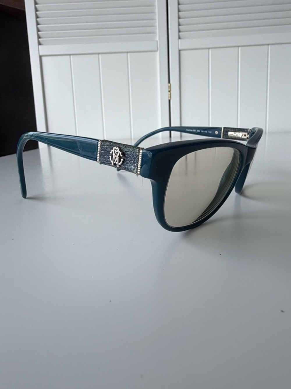 Roberto Cavalli Italy Huahine 688 092 54-16-140 Blue Eyeglasses Frame GO00